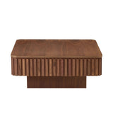 35.43 Inch Modern Handcraft Drum Table Square Table for Living Room,Lift Top Wooden W2582P340812