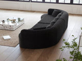 Curved Sectional Sofa, 106.3-inch Oversized Modern Bone-Free Cloud Sofa with 6 Pillows Luxury W3505P355588