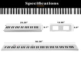 GPP-106 88 Key Folding Piano Semi-Weighted Standard Keyboards Digital Piano with MIDI Bluetooth, 49687437