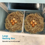 Wooden Chicken Coop with Nesting Box and Free-Range Door, All-Weather Asphalt Roof, Sliding Tray for W773P335211