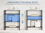 4-Tier Metal Wire Shelving Unit Adjustable Heavy-Duty Steel Storage Rack for Kitchen 69196632
