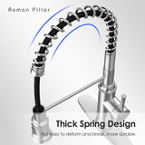 Kitchen Faucet - Spring Kitchen Sink Faucet with 3 Modes Pull Down Sprayer, Single Handle&Deck Plate T3177P277523
