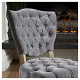 ZUN KD TUFTED CHAIR 61624.00GRYRUB