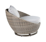 Cozy Outdoor Set - Swivel Woven Chairs, Side Table - All-Weather Resin Wicker, Powder-Coated B081110063
