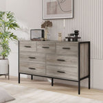 ZUN Wood Dresser with 7 Drawers, Wooden Storage Closet for Bedroom, Solid Clothes Cabinet with Sturdy W1820P145381