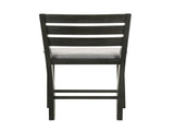 Contemporary Style Charcoal Finish Counter Height Dining Chair Bar Stool 2pc Set Fabric Upholstery B011P149007