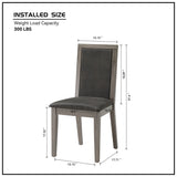Dining Chairs Set of 2 Wood Dining Room Chair with MDF sponge Back, Kitchen Room Chair Side Chair, W876126495