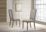 ZUN Ferran Wood Pedestal Dining Chair in Reclaimed Gray, Set of 2 T2574P164567