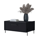 Glendale Coffee Table with Flip-Down Door in Melamine, Black B128P244986