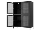 Classic Metal Storage Cabinet Display Cabinet with 4 Glass Doors 4 Shelves Cabinet Freestanding W2378P176269