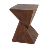 GEOMETRIC MGO SIDE TABLE,DARK BROWN COLOR N770P262073B