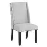 ZUN Hirima Modern Elegance Dining Chairs Set of 2 - Light Gray Upholstery with Matte Black Nailhead Trim T2574P248596