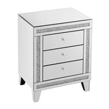 21.5 inch X15.8 inchX26.8 inchSilver mirror three drawer cabinet,Multi functional storage cabinet W1005P204649