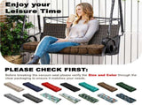 Outdoor Bench Cushion, 63 20 4 Inch, Tufted Waterproof Swing Cushion with Ties, for Patio Bench 24833727