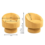 Mid Century Modern Accent Chair Wood Frame, Upholstered Swivel Chair For Living Room Chairs W2530P174854