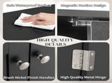 2-Door 3-Tier Toilet Cabinet MDF Melamine-Faced Bathroom Vanity 23.23*8.66*66.93in Black 11765770