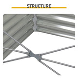 2 Pcs 841ft Galvanized Raised Garden Bed, Metal Outdoor Planter Box, Rectangular Garden Bed for 28680578