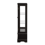 Lighted Glass Curio Cabinet with Adjustable Shelves - Elegant 2-Door Display Cabinet & Built-in W1758P297549