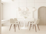 31.5" White Round Dining Table, Tulip Table Kitchen Dining Table 2-4 People with MDF Table Top & 20762417