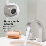 2-Handle Bathroom Sink Faucet with Drain, Brushed Nickel W122465392