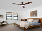 52 Inch Ceiling Fan with LED Light, 3 Solid Wood Blades, Reversible DC Motor, Remote Control, Modern W3816P585792