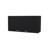 FM FURNITURE Nakya Kitchen Wall Cabinet with 2 Doors, Black B128P293888