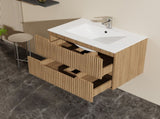 30" Wall Mounted Bathroom Vanity with Sink Floating Bathroom Cabinet Sink Combo, Soft-Close System, 95930407