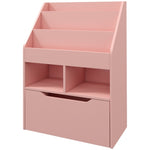 ZUN Kids Shelf Book/Storage Cabinet-Pink 14312848