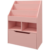 ZUN Kids Shelf Book/Storage Cabinet-Pink 14312848