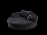 55'L Polyester Sponge single sofa,No Assembly Required,Fluffy Modern Sleeper Chair for Living room, W834P431153