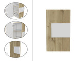 Medicine 38"H Single Door Cabinet, Three Shelves, Light Oak / White B097120601