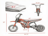 Red 12" Kids Electric Dirt Bike 24V 350W Motor, Up to 15 MPH Powerful Speed Ride-On Toy for Young 97574520