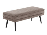 Contemporary Storage Bench in Black Metal and Brown Fabric B202P223619
