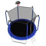 10FT Trampoline with Basketball Hoop, ASTM Approved Reinforced Type Outdoor Trampoline with K1163P147143