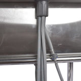 Stainless Steel Kitchen Sink Commercial Freestanding Utility Sink with Drawer and Pull-Out Faucet 64460763