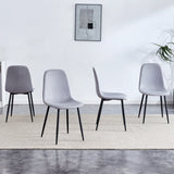Gray PU and Metal Combined Shell Chair, Perfectly Matching Minimalist and Scandinavian Style Homes, W3226P279068