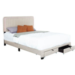 ZUN QUEEN SIZE UPHOLSTERED BED WITH ADJUSTABLE HEIGHT / MATTRESS 10 TO 14 INCHES / LED DESIGN WITH W1867121463