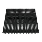 1PC Black Rubber Floor Mat, 90x90x1cm, Anti-Fatigue Kitchen Mat 88776822