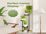 Tall Plant Stand Indoor Outdoor, Corner Metal Flower Pot Stands for Multiple Plants, 4 Tier Heavy 57525437