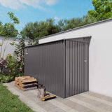 4 x 9 FT Outdoor Storage Shed, Metal Garden Shed Tool House with Sloping Roof,2 vents and 1 Side W3213P317946