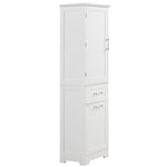 ZUN Tall Bathroom Storage Cabinet, Freestanding Storage Cabinet with Two Different Size Drawers and WF312730AAK