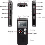 32GB Lecture Digital Voice Recorder Dictaphone Audio MP3 Sound Mini Recorder Mic 57864296