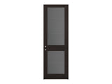 Tall Bookcase 71" H with 2 Fluted Panel Doors and Five Interior Shelves, Dark Walnut B097P480471