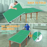 8ft Green Mid-Size Ping Pong Conversion Top Foldable & Portable Table Tennis Table Top for Indoor 58804864