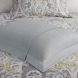 5 Piece Cotton Duvet Cover Set Grey King B035129117