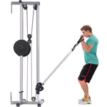 ZUN Lat Pulldown Machine Home Gym Fitness Silver 94538417