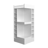 Lyman 46" Tall 3-Tier Corner Bar Cabinet with Fourteen Wine Bottle Cubbies, Living Room, Liquor B070P254767