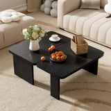 U-Can Modern Minimalist Coffee Table Set, Rectangle Coffee Table with Splicing Design, N724P232174B