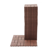 Plastic Interlocking Deck Tiles,44 Pack Patio Deck Tiles,12"x12" Square Waterproof Outdoor All W206P151695