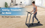 ZUN NEW Folding Treadmills Walking Pad Treadmill for Home Office -2.5HP Walking Treadmill With Incline MS312896AAB